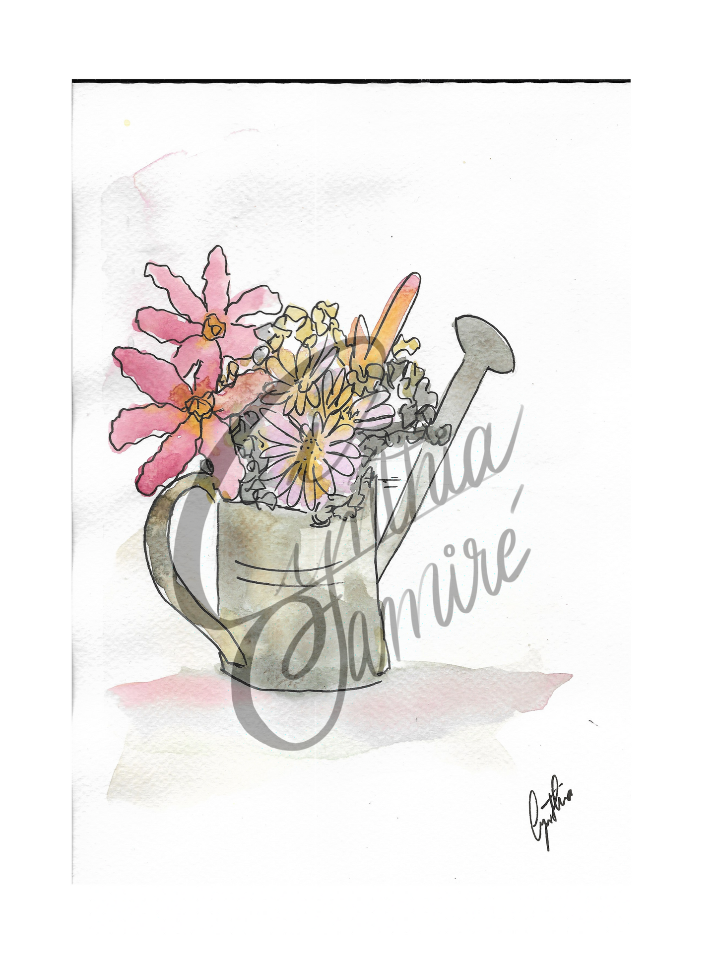 Arrosoir fleurie