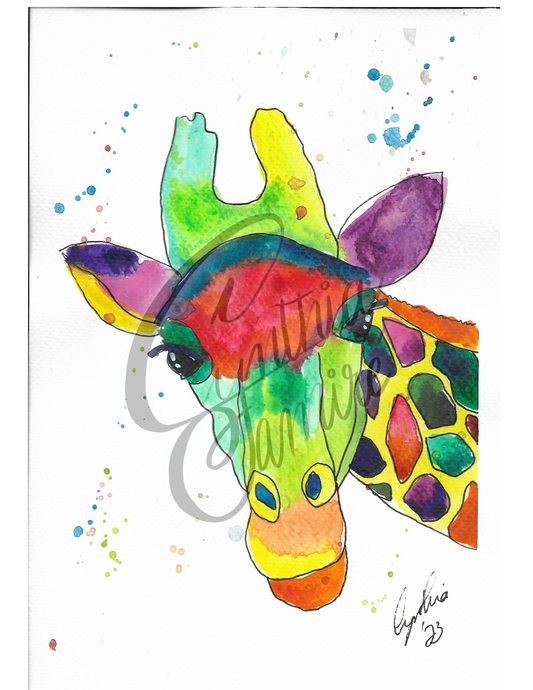 Girafe colorée